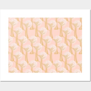 New Beginnings - Pink & Gold Pattern Posters and Art